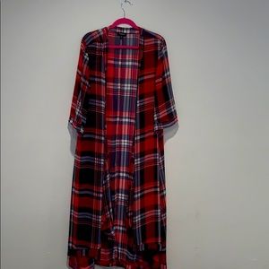 Torrid plaid duster
